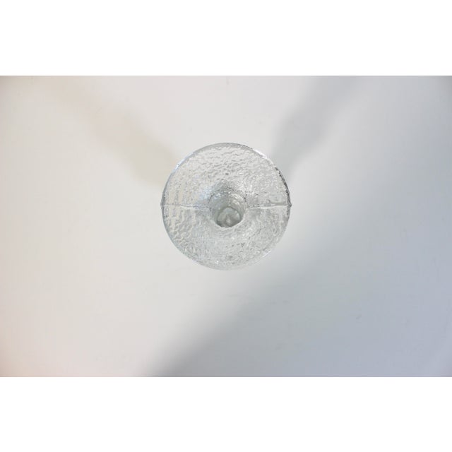 1960s Iittala Festivo Four Ring Glass Candle Holder by Timo Sarpaneva Finland, Danish Modern Brutalist Style Mid Century Modern MCM For Sale - Image 6 of 7