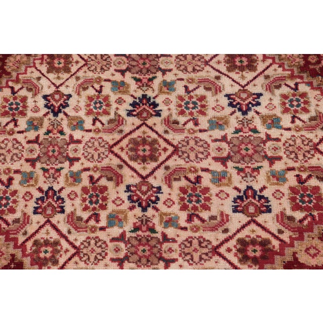 Boho Chic Persian Tabriz Mahi Blue/Red Wool Rug - 9'11'' X 12'6'' For Sale - Image 4 of 10