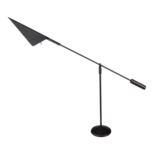 Rare Mid-Century Industrial Post Modern Articulating Ufo Table / Desk Lamp Attributed to Robert Sonneman for Kovacs, Usa, C. 1990s For Sale