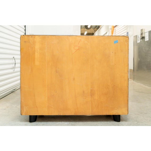 Black Heywood Wakefield Dresser in Black With Silver Leaf For Sale - Image 8 of 18