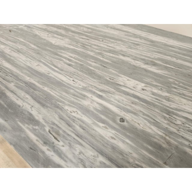 Wood Art Deco Sideboard in Mahogany Feather with Marble Top and Brass Handles, 1940 For Sale - Image 7 of 18