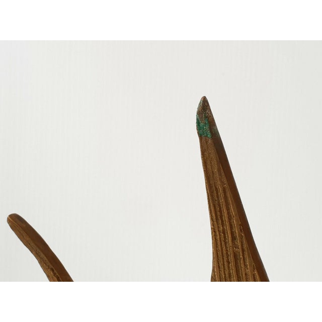 1950s Vintage Bronze Fish on Marble Base, 1950s For Sale - Image 5 of 6