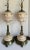 Gold Antique Reverse Painted Tall Glass Lamps With Finials For Sale - Image 8 of 12