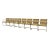 Mies Van Der Rohe Brno Style Mid-Century Modern Chrome Tubular Cantilever Club Chairs, Set of Eight For Sale