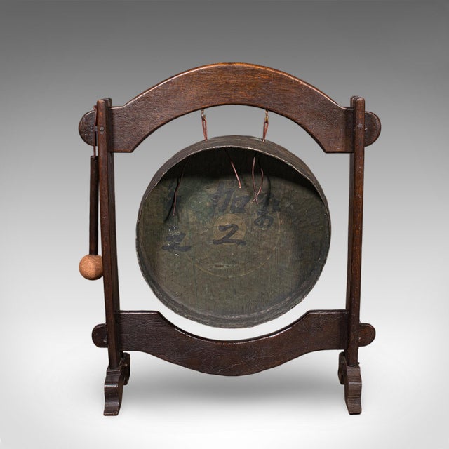 Antique Dinner Hall Gong, Oriental, Bronze Chime, Country House, Edwardian, 1910 For Sale - Image 4 of 10