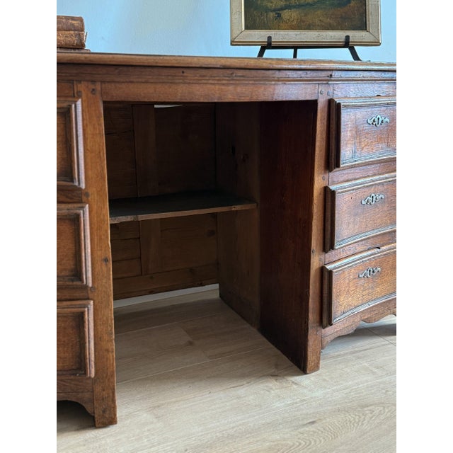 Rare 19th Century French Oak Mazarin Desk For Sale - Image 9 of 11