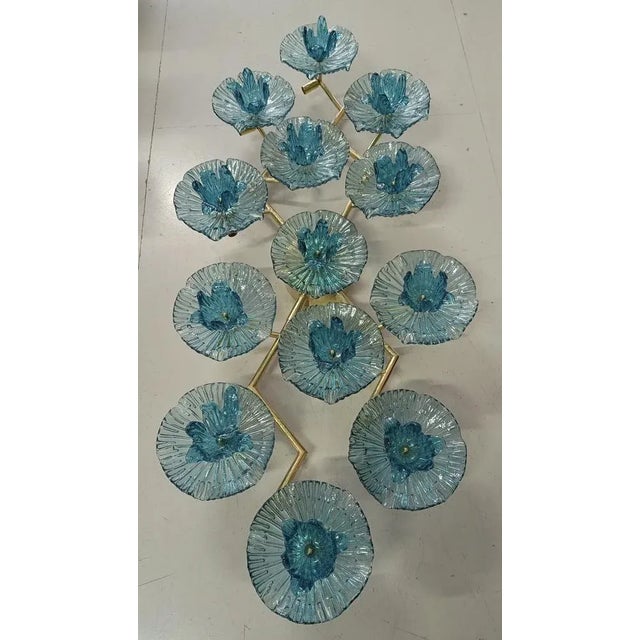 Mid-Century Modern Murano Art Glass and Brass Wall Light For Sale - Image 10 of 10