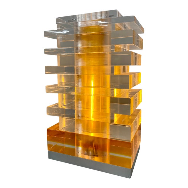 Rare 1960's Newlamp "Light Sculpture" Table Lamp For Sale