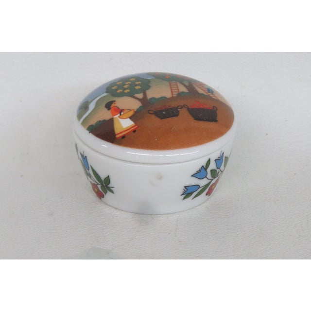 Reutter Porzellan W Germany Lidded Trinket Jewelry Box Furstenhofer Apples 4767b For Sale - Image 4 of 10