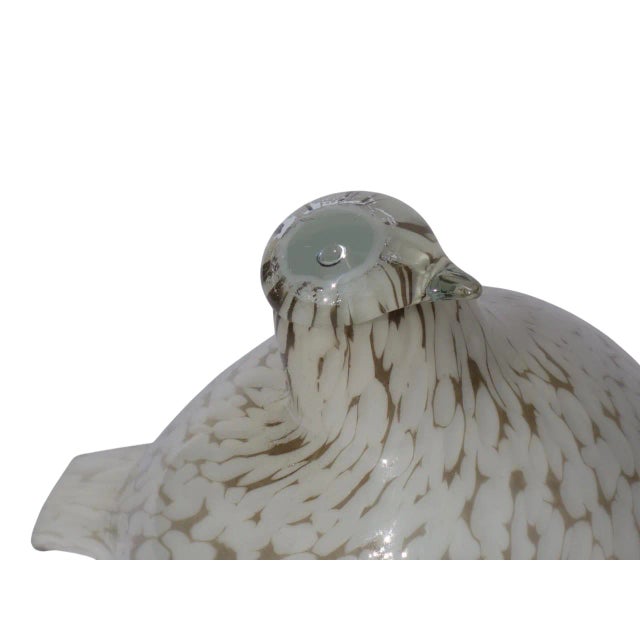 Iittala Glass Bird Willow Grouse by Oiva Toikka, 1980s For Sale - Image 3 of 6