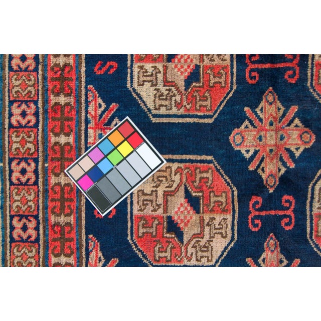 Textile 1920s Antique Khotan Red Brown Wool and Cotton Hand-Knotted Rug - 4’5” X 8’5” For Sale - Image 7 of 11