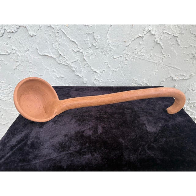 Sculpture Materials Large Rustic Mediterranean Terracotta Lidded Vessel With Ladle – Spanish Colonial Style For Sale - Image 7 of 12