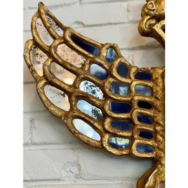 Spanish Colonial Giltwood Heraldic Mirror Frame With Portrait, Late 18th/Early 19th Century For Sale - Image 4 of 7