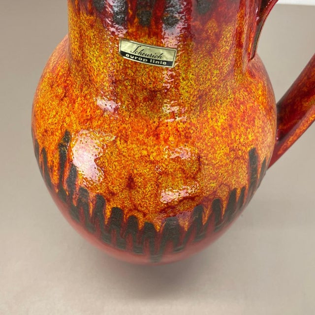 Large Pottery Fat Lava Lora-Style 279-38 Floor Vase from Scheurich, 1970s For Sale - Image 6 of 18