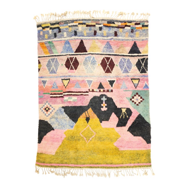 Mid Century Moroccan Rug 9’9" X 12’8" For Sale