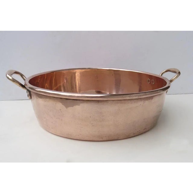 English English Very Copper Cream Preserves Pan Pot by Benham & Froud Retailed by Harrods London For Sale - Image 3 of 10