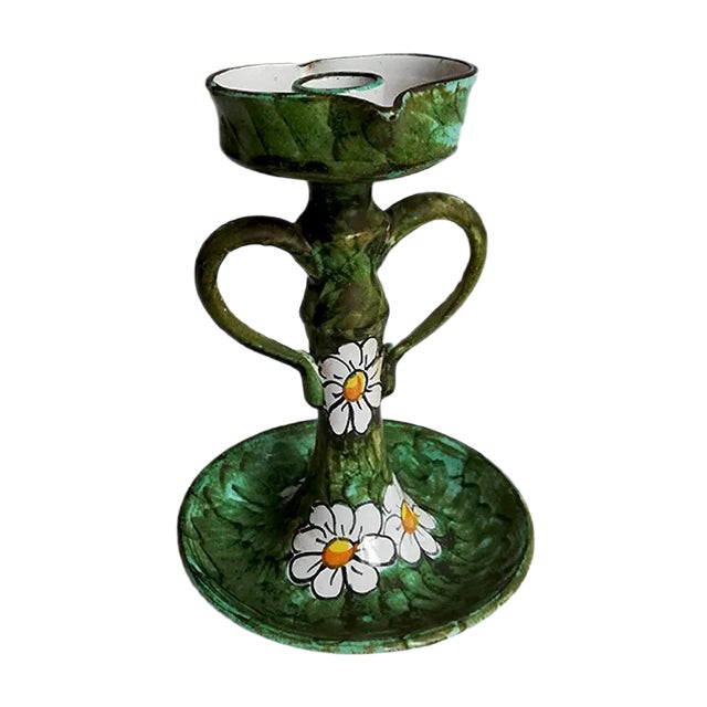 Mid-Century Italian Ceramic Candleholder For Sale