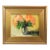 Peachy Bouquet of Flowers Oil Painting Including the Antiqued Gold Wood Frame For Sale