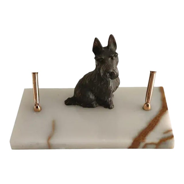 Vintage Scottish Terrier Dog Pen Desk Set - Circa 1940s For Sale
