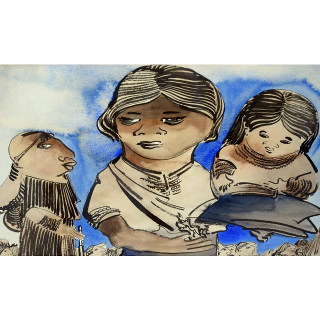 Impressionist The Family - Mid Century Figurative by Cock Van Gent For Sale - Image 3 of 8