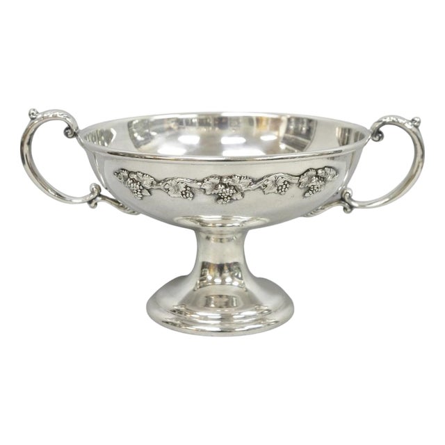 Vintage Rs Co Sheffield Silver Plated Trophy Cup Pedestal Compote Fruit Bowl For Sale