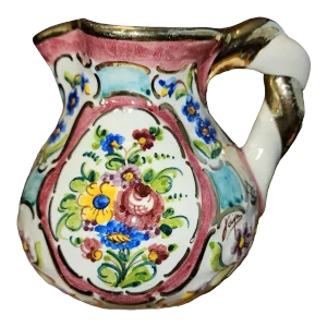 Henri Bequet Quaregnon Belgium Pottery Pitcher - 1940s