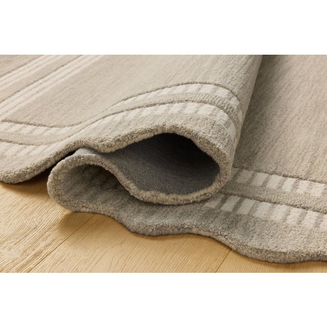 Loloi Rugs Chris Loves Julia x Loloi Scottie Fog / Ivory 7'-9" x 9'-9" Area Rug For Sale - Image 4 of 7