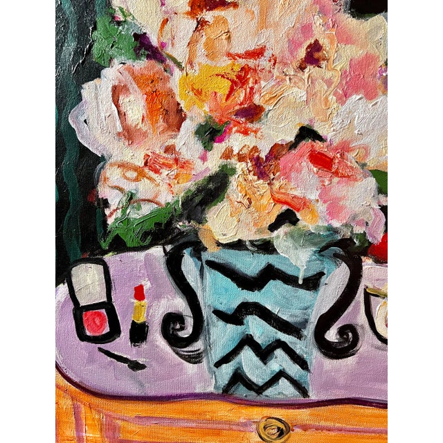 How fun is this painting...Matisse all over ...and a Sandy Welch , thats for certain. So fun with lots of color , objects...