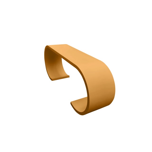 Mid-Century Modern Mid Century Modern Waterfall Style Console Tangerine Orange For Sale - Image 3 of 4