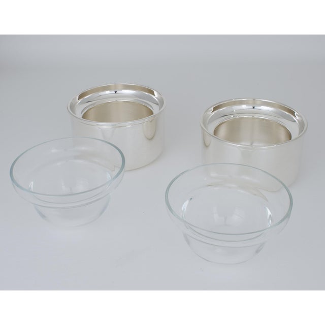 St. James St James Brazil Silver Plate and Crystal Caviar Bowl Dish Server Duo, 2 pieces For Sale - Image 4 of 12