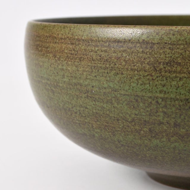 Green Studio Pottery Bowl by Antonio Lampecco, 1976 For Sale - Image 9 of 10