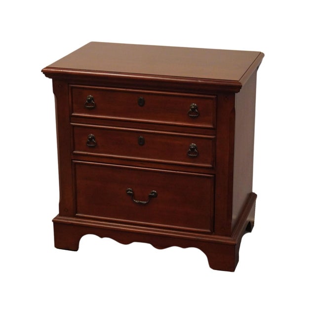 DAVIS INTERNATIONAL Cherry Contemporary Traditional 27" Two Drawer Nightstand B3122-402 27.5" High 27" Wide 17" Deep We...