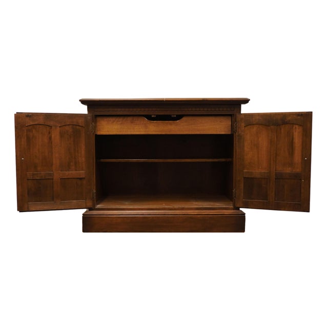 Brown Ethan Allen Classic Manor Solid Maple 63" Flip-Top Server Buffet 15-6015 For Sale - Image 8 of 12