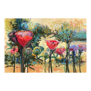 1990s Susan Glendenning Poppy Garden Landscape