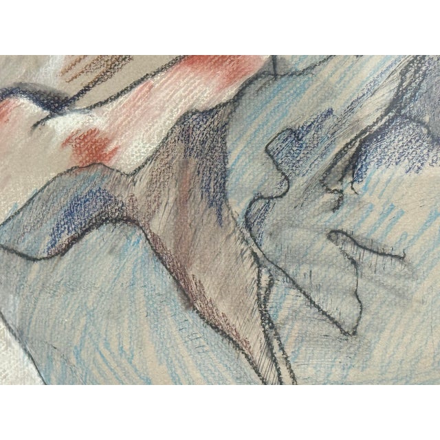 Circa 1976 J. Mayons Pastel Panting of Male Nude, SIgned For Sale - Image 10 of 12