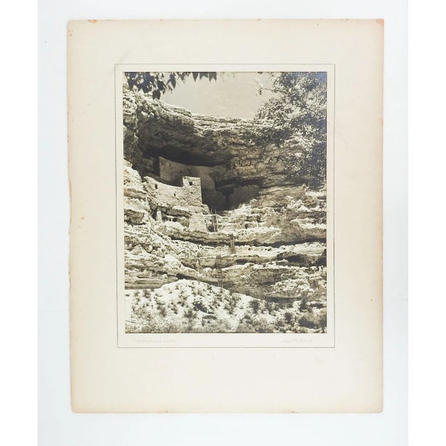 1949 Silver Albumen Photograph of Montezuma's Castle Camp Verde For Sale - Image 4 of 6