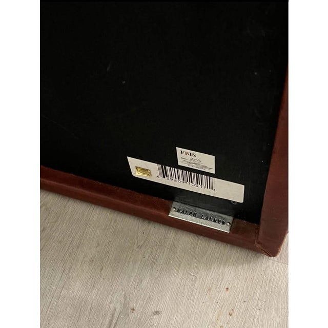 Mexican 2010's Ralph Lauren Home Safari Leather Brass Nailhead Wall Mirror by Henredon For Sale - Image 3 of 3