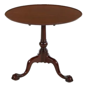 Stickley Williamsburg Mahogany Round Pie Table Tea Table Cw 70 Claw and Ball