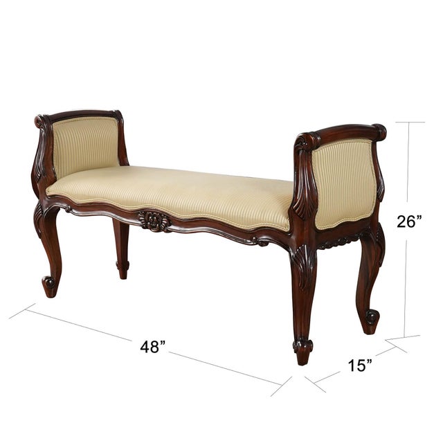 This is a beautiful Upholstered Window Bench from Niagara Furniture. It is a crisply executed piece of luxury furniture...