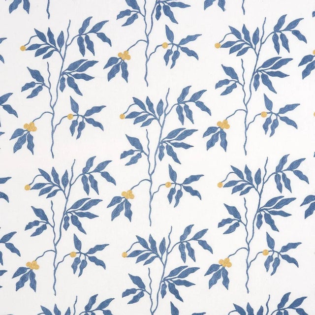 Not Yet Made - Made To Order Sample - Schumacher Lilla Embroidery Fabric, Blue For Sale - Image 5 of 5