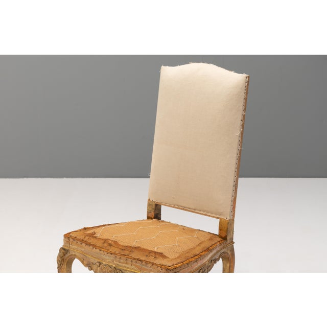 1930s Vintage Gilded French Dining Chairs, 1930, Set of 6 For Sale - Image 5 of 15