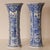 Antique Pair of 19th-Century Delft Blue & White Beaker Vases by Boch Freres– Chinoiserie Design Offered for sale is a...
