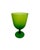 A striking set of 9 Italian satin-finish art glass goblets in a vibrant, luminous green, attributed to Carlo Moretti....