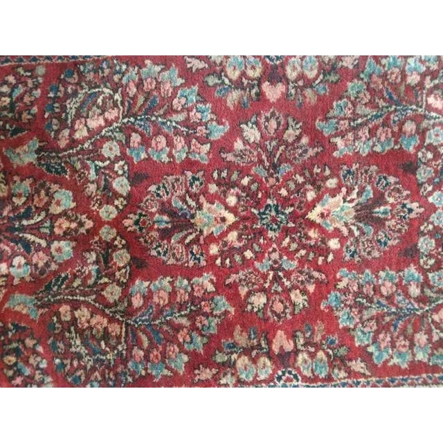 Wool pile genuine hand made Vintage Persian Sarouk-