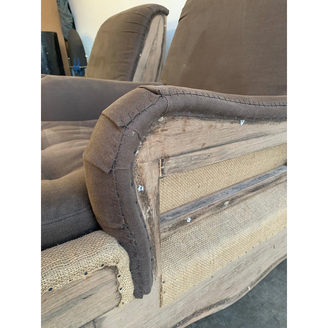 Deconstructed English Roll Arm Chairs by Restoration Hardware Chairish