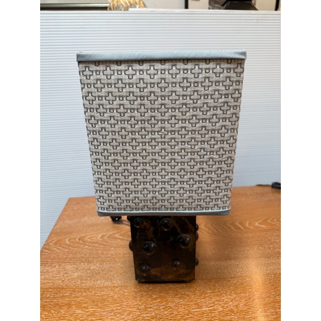Lika Moore for Blackman Cruz Workshop Studded Table Lamps, Pair For Sale - Image 10 of 12