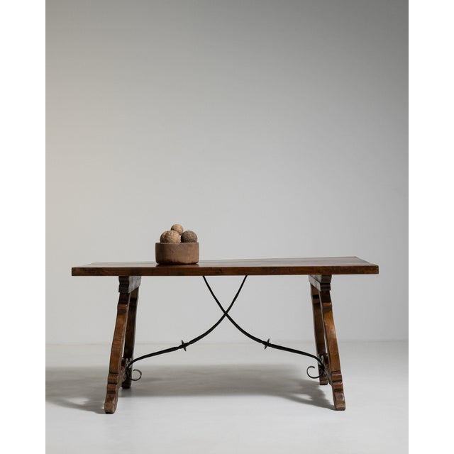 19th Century France Baroque Brown Wood Dining Table For Sale In Greensboro - Image 6 of 11