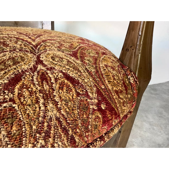 Antique French Country Carved Back Arm Settee For Sale In Miami - Image 6 of 12