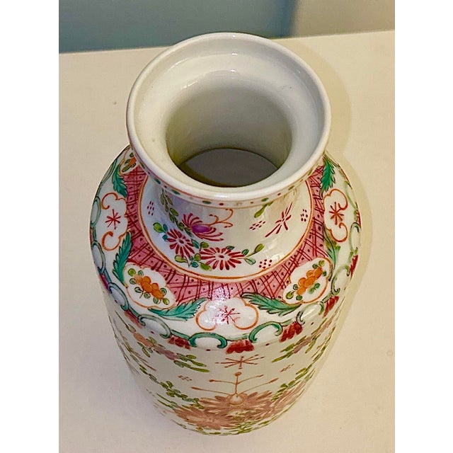 Ceramic Famille Rose Chinese Vase - Early 1900's. For Sale - Image 7 of 12
