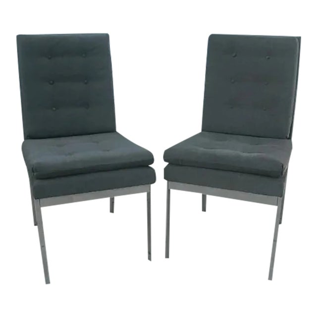 1980s Milo Baughman Dia Chrome Dining Chairs- a Pair For Sale